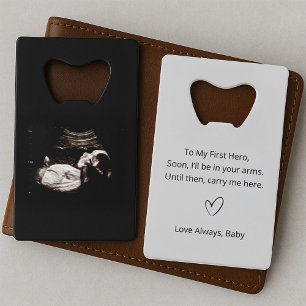 Sonogram Gift for Dad Ultrasound Photo Wallet Card