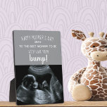 Sonogram Photo Grey and White Best Mummy to Be Plaque<br><div class="desc">Sonogram photo plaque for the best mummy to be on Mother's Day (or any other occasion!). The photo template is set up for you to add you own ultrasound picture and you can also edit all of the wording. The design has a grey and white colour palette and is lettered...</div>