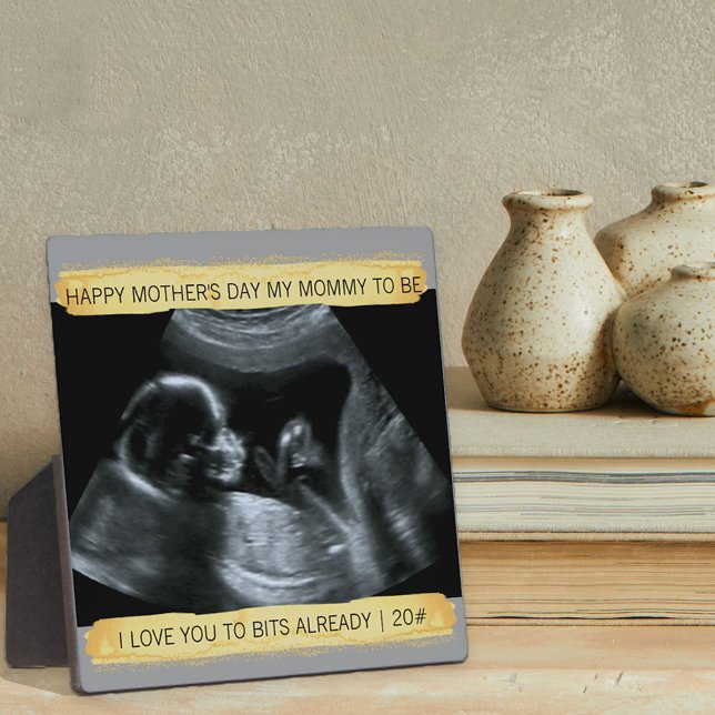 Sonogram Photo Mummy to Be I love you Already Plaque (Creator Uploaded)