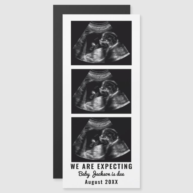 Sonogram Pregnancy Announcement Photo Booth Strip (Front/Back)