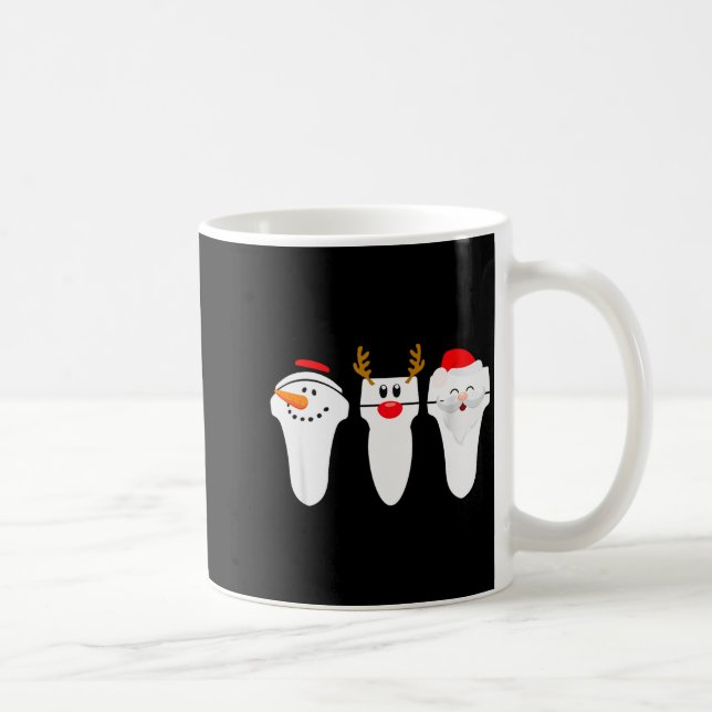 Sonograph Christmas Santa Snowman Reindeer  Coffee Mug (Right)