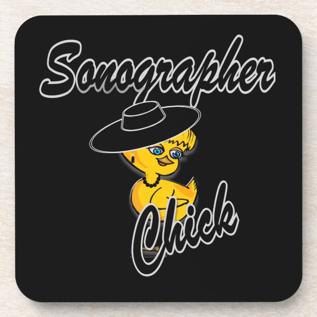 Sonographer Chick #4 Coaster (Front)