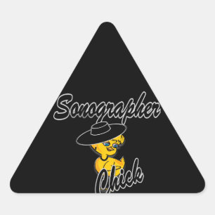 Sonographer Chick #4 Triangle Sticker