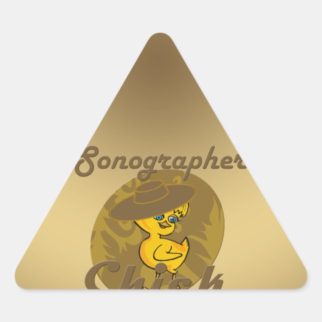 Sonographer Chick #6 Triangle Sticker (Front)