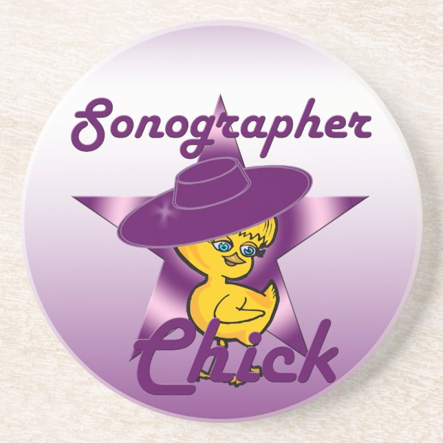 Sonographer Chick #9 Coaster (Front)