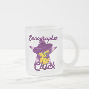 Sonographer Chick #9 Frosted Glass Coffee Mug