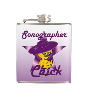 Sonographer Chick #9 Hip Flask
