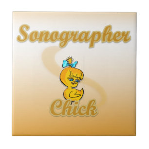 Sonographer Chick Ceramic Tile