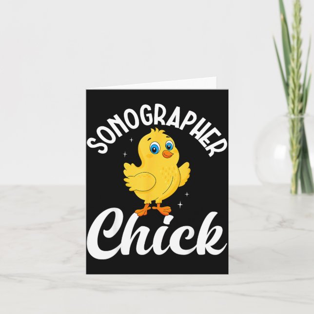 Sonographer chick - ultrasound tech sonography  card (Front)