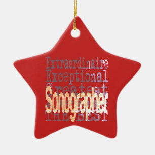 Sonographer Extraordinaire Ceramic Ornament