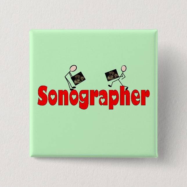 Sonographer Gifts 15 Cm Square Badge (Front)