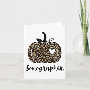 Sonographer Halloween Fall Autumn Pumpkin Cute Card