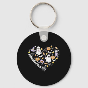 Sonographer Heart Halloween Ultrasound Tech MFM Key Ring
