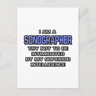 Sonographer Joke ... Superior Intelligence Postcard