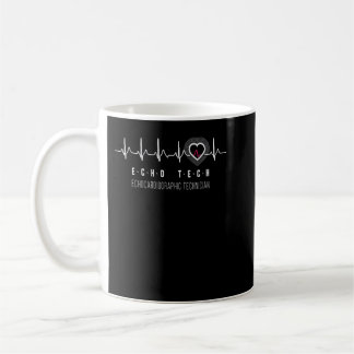 Sonographer RDCS Cardiac Echo Tech Heartbeat Gift Coffee Mug