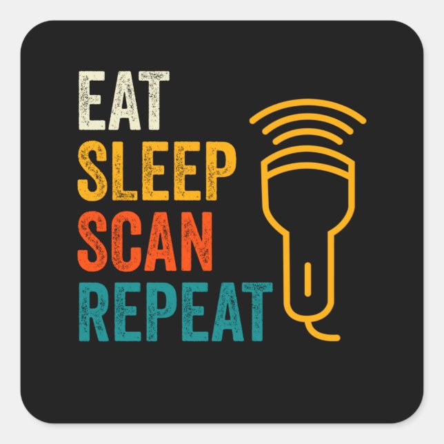 Sonographer Sonography Scan Square Sticker (Front)