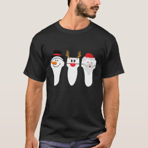 Sonographer Ultrasound Tech Christmas Santa Snowma T-Shirt