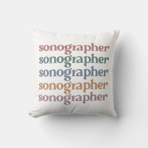 Sonographer Ultrasound Tech Retro Sonographer Gift Cushion
