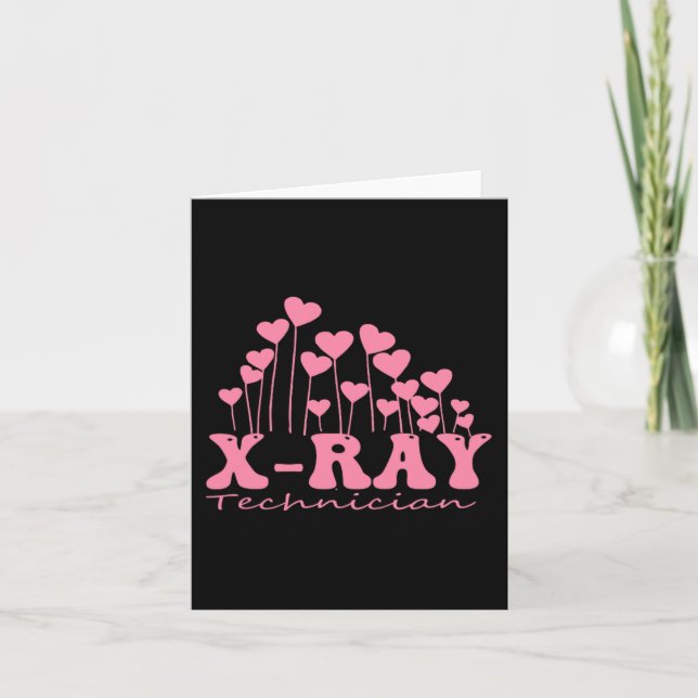 Sonographer Valentine Hearts Radiology Technician  Card (Front)