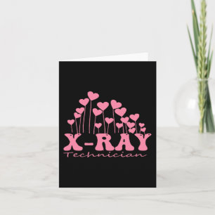 Sonographer Valentine Hearts Radiology Technician Card