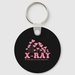 Sonographer Valentine Hearts Radiology Technician Key Ring