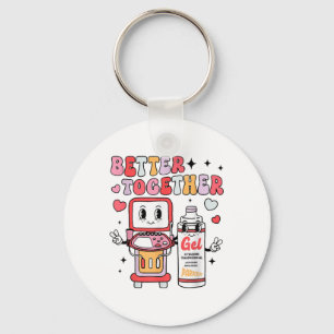 Sonographer Valentines Day Ultrasound Technologist Key Ring