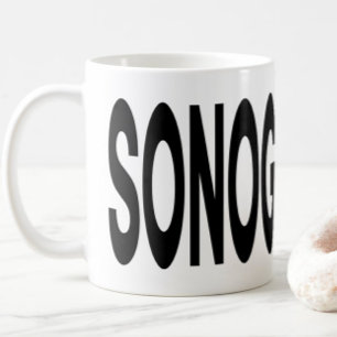 Sonographer Wraparound Typography  Coffee Mug