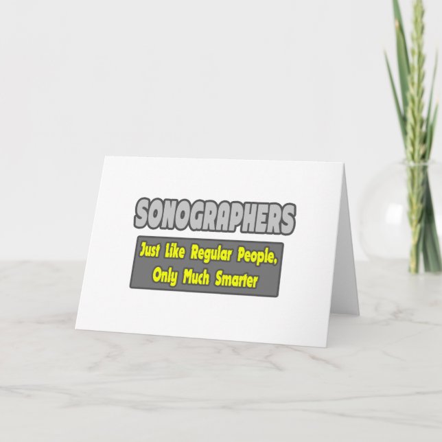 Sonographers...Smarter Card (Front)