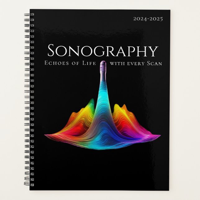 Sonography-Colourful Ultrasound Waves Planner (Front)