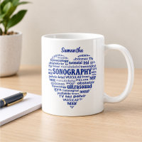 Sonography Speciality Blue Heart Sonographer Gift
