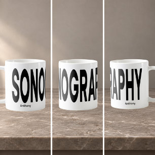 SONOGRAPHY Wraparound Text Personalised Coffee Mug