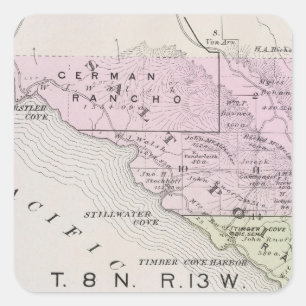 Sonoma County, California 17 Square Sticker