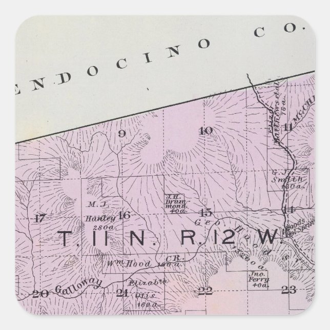 Sonoma County, California 24 Square Sticker (Front)