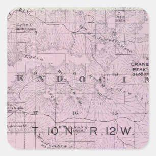 Sonoma County, California 27 Square Sticker