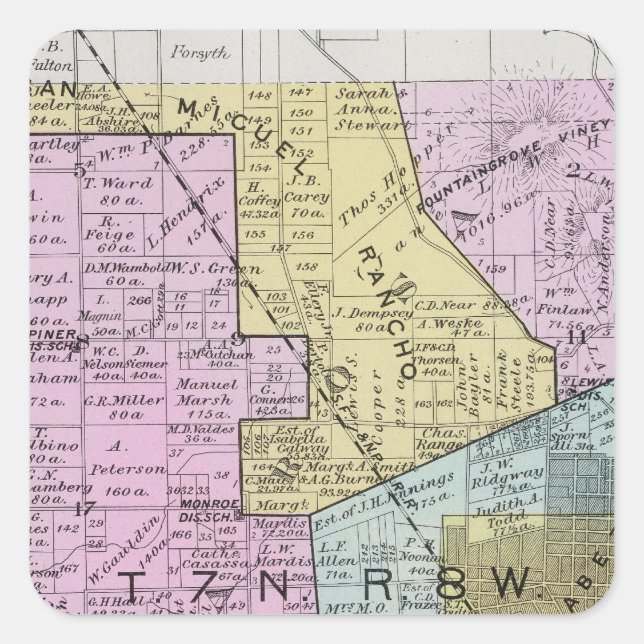 Sonoma County, California 27 Square Sticker (Front)