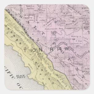Sonoma County, California 34 Square Sticker