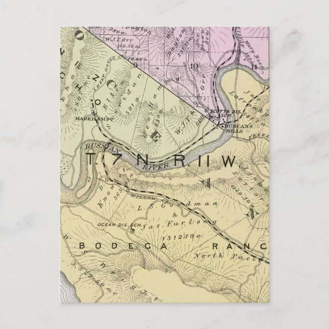 Sonoma County, California 8 Postcard (Front)