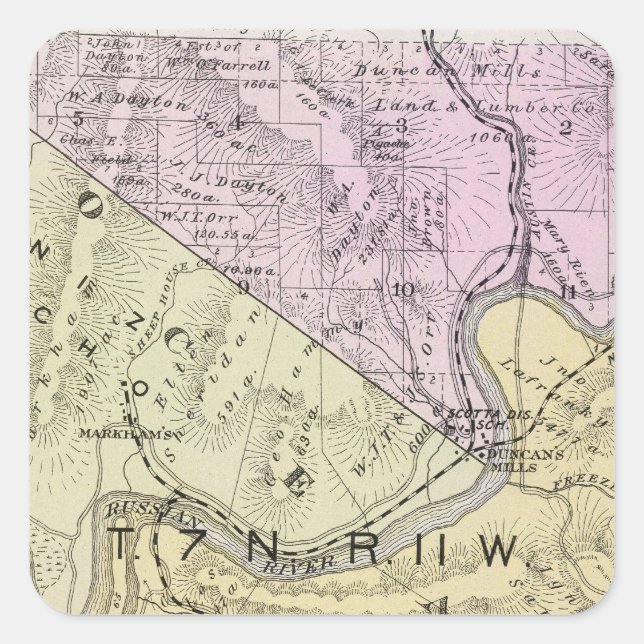 Sonoma County, California 8 Square Sticker (Front)