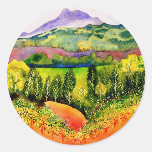 Sonoma County Vineyard Classic Round Sticker (Front)