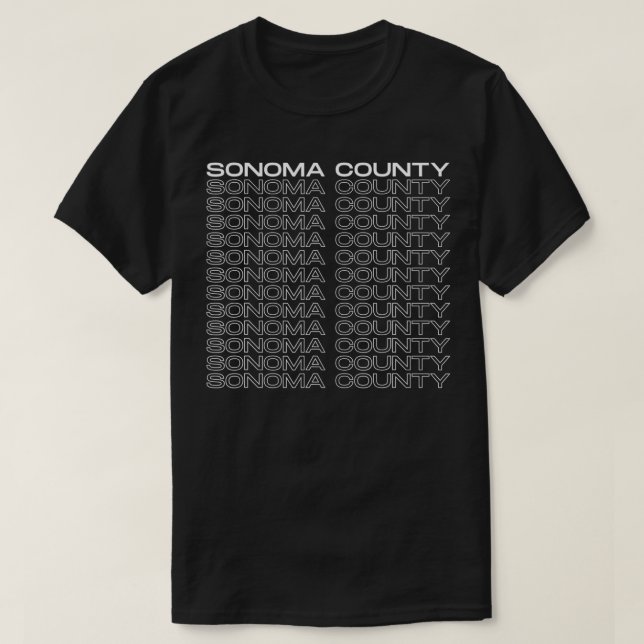 Sonoma County Wine Country Tet Art  T-Shirt (Design Front)