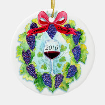 Sonoma County Wine Grapes Christmas Wreath