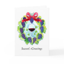 Sonoma County Wine Grapes Christmas Wreath