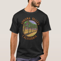 Sonoma Valley California Retro Distressed Circle
