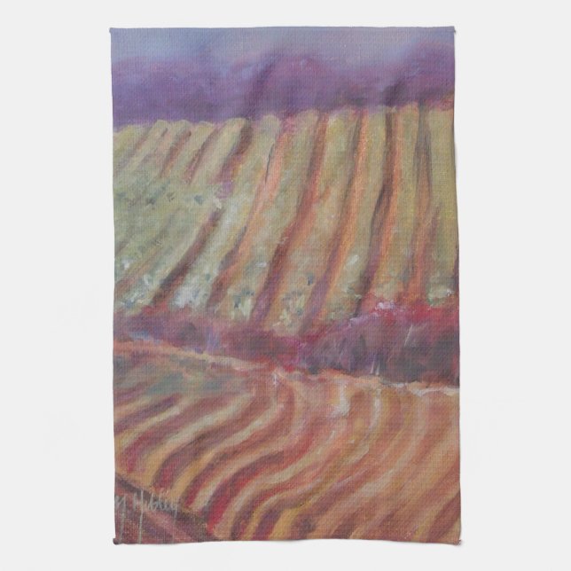 Sonoma Vineyards California vines Tea Towel (Vertical)