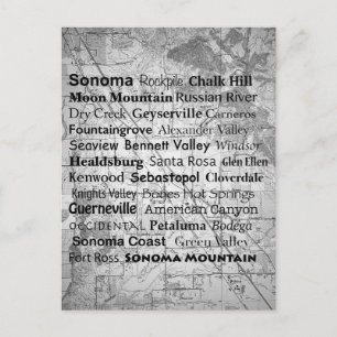 Sonoma Wine Country Postcard
