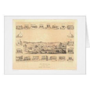 Sonora, CA. Panoramic Map 1854 (1647A) - Restored