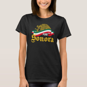 Sonora Mexico Puro Sonora Yellow Eagle Flag T-Shirt