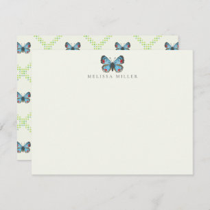 Sonoran Blue Butterfly Flat Note Card