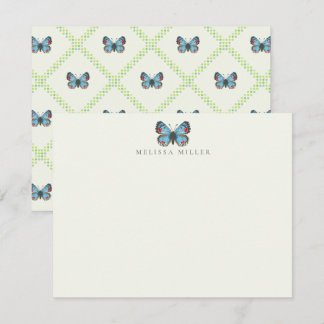 Sonoran Blue Butterfly Flat Note Card