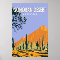 Sonoran Desert Arizona Vintage Art